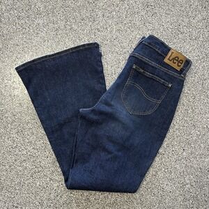 Lee Legendary Flare Jeans Womens 16 34x31 Mid Rise Stretch Denim Medium Wash